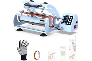 ENJOYCOLOR Pro 20 and 30 OZ Tumbler Heat Press Machine, Tumbler Press Fits 16 OZ 20 OZ 30 OZ Tumblers, Mug Heat Press DIY Sublimation for Skinny Tumblers (Blue)