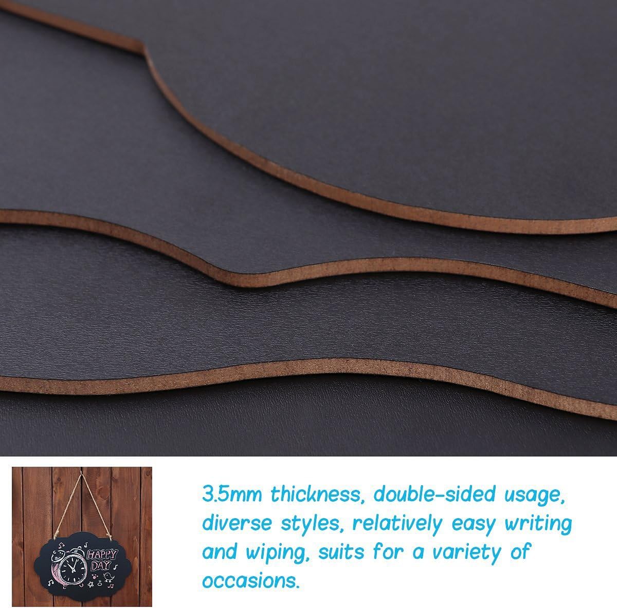 HOMEMAXS Chalkboard Sign Double-Sided First Day of School Board with Hanging String - 4 Pack : Office Products