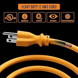 Masterplug 1ft Cord Reel, Metal Cable