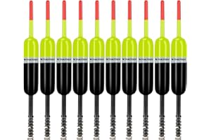 THKFISH Fishing Bobbers Fishing Floats and Bobbers Slip Bobbers for Fishing Balsa Floats Crappie Fishing Bobbers Fixed Bobber (1.5"X0.59"X5.4") (2.5"X0.59"X5.4")