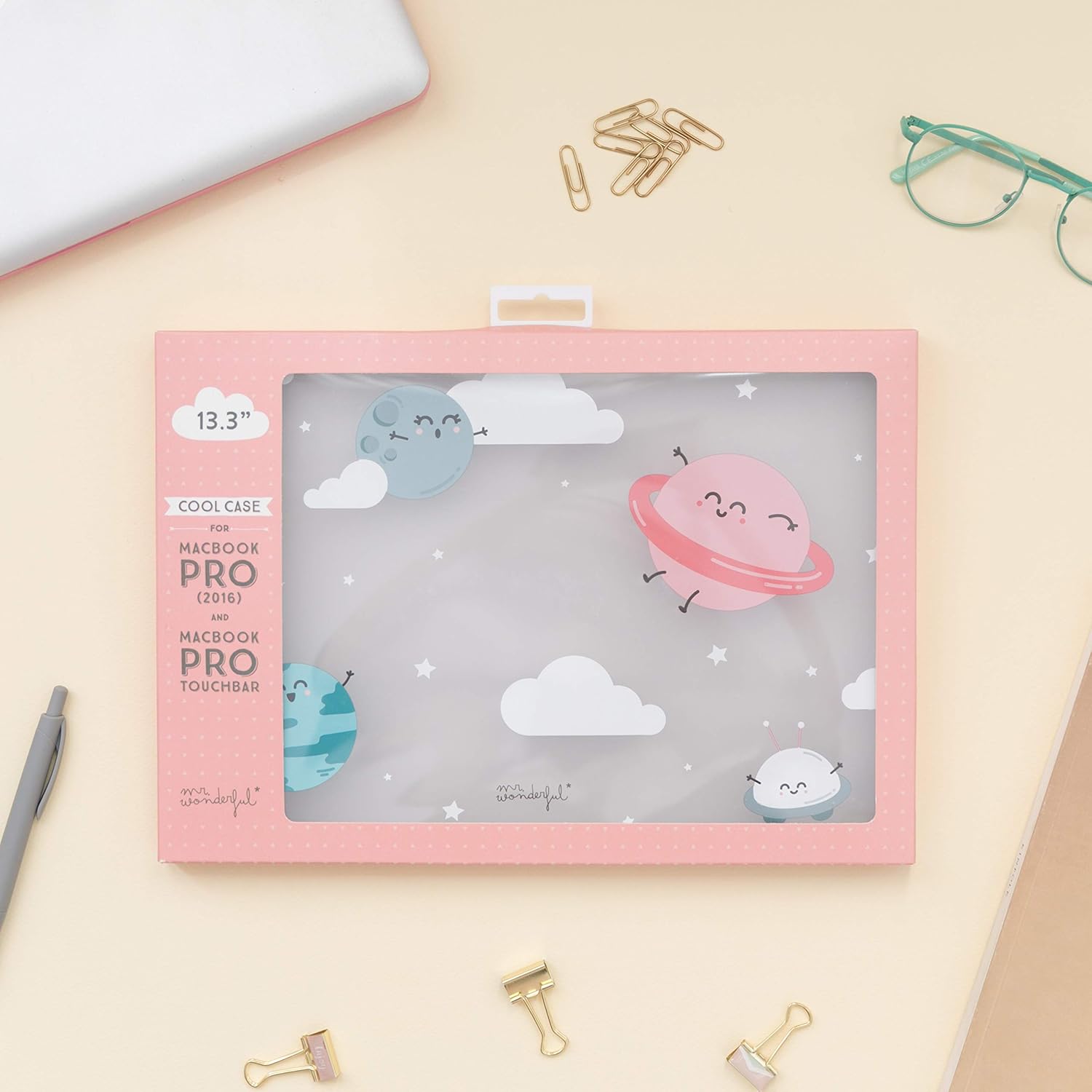 Mr Wonderful Wondee Case for Laptop Pro 13.3 Inches (2016) Transparent with Planets Design, Plants, Macbook Pro 2016 13,3" - Image 5