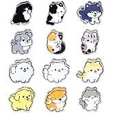 Molybdix12 PCS Cat and Dog Chip Clips, Snack Bag Sealers and Food Clips | Acrylic Cat And Dog Chip Clips For Sealing Chips, Bread, Cereal, Coffee And Snack Bags, Reusable Kitchen Food Storage Clips