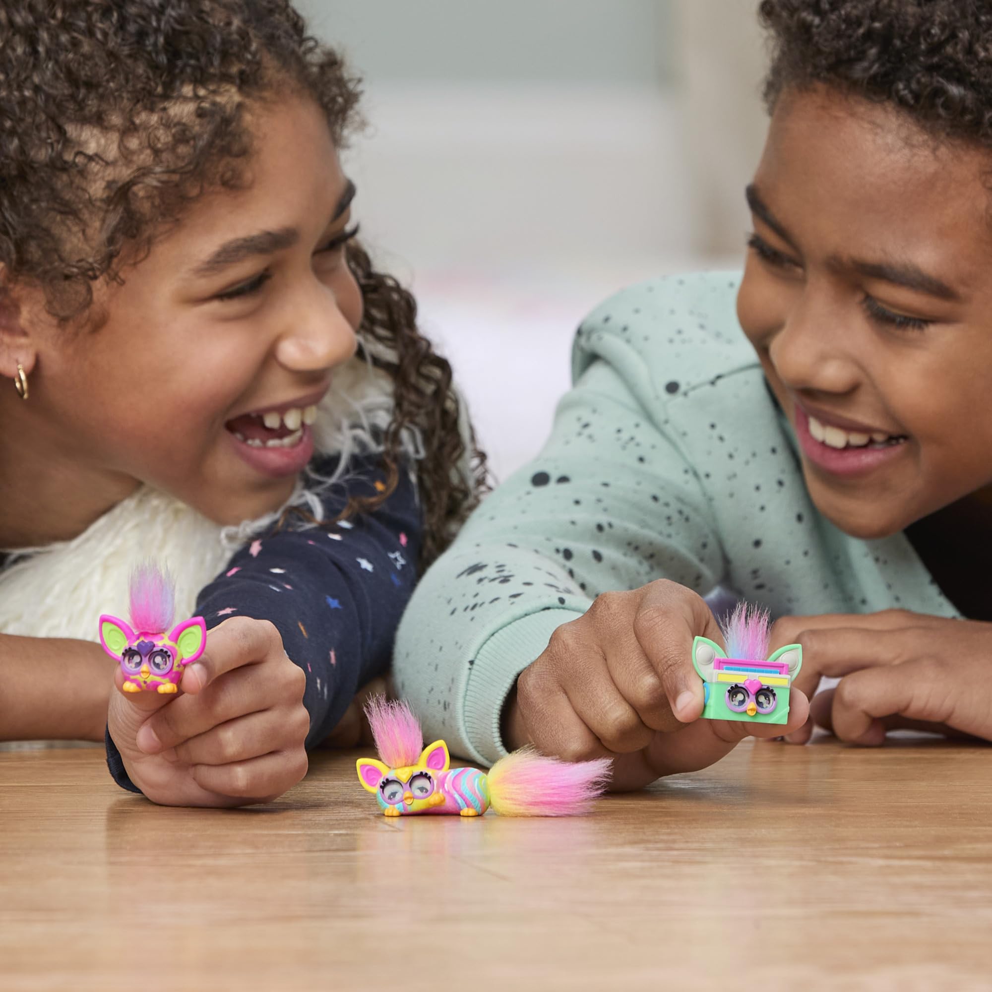 Furby Minis 12 Pack of Tiny Toy Figures, 1 Inch Collectibles, Series 1, Party & Play Food Themes, Christmas Stocking Stuffer Gifts, Ages 5+ (Amazon Exclusive)