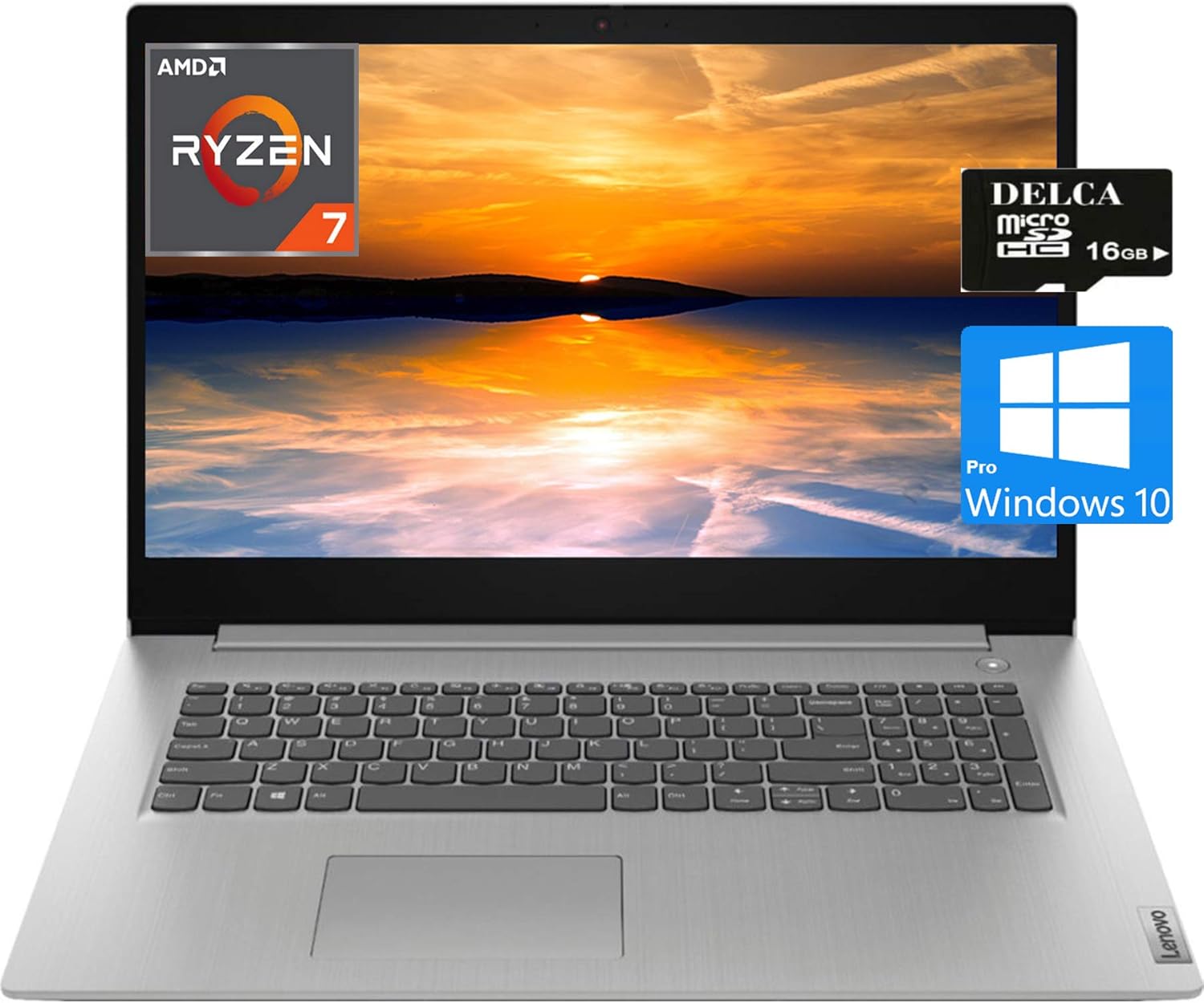 Lenovo IdeaPad 3 17 Premium 2020 Laptop Computer I 17.3"&nbsp;HD+ I AMD Quad-Core Ryzen 7 3700U (>i5-5200U) I 20GB DDR4 1TB SSD I HDMI Fingerprint WiFi Dolby Win 10 Pro + Delca 16GB Micro SD Card