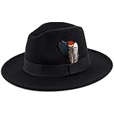 FADACHY Classic Fedora Hats for Men & Women Wide Brim Felt Hat Panama Dress Fedora Hat