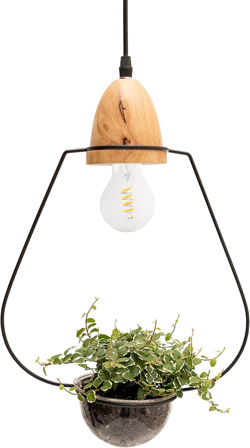 Pendant Light for Kitchen Island Dining Room Lighting Fixtures Hanging with Plant Pot and Adjustable Wire up to 35" Ideal for Dining or Kitchen Table and Nordic Style Decorated Bars by Scandinaf. - - 