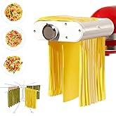 ANTREE Pasta Maker Attachment for KitchenAid Stand Mixers with Pasta Drying Rack & Cleaning Brush, 3-1 Set Includes Pasta She