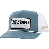 HOOEY Cactus Ropes Turquoise & White Trucker Cap