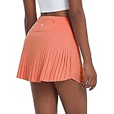 baleaf Women's Pleated Tennis Skirt Golf Skorts for Woman High Waisted Lightweight Athletic Shorts Pockets