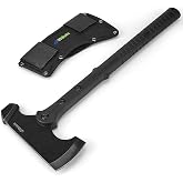 Hitdudu Camping Axe and Hatchet, 15.7" Tactical Tomahawk with Hammer Face, Nylon Fiber Handle for Outdoor Survival Hiking Camping