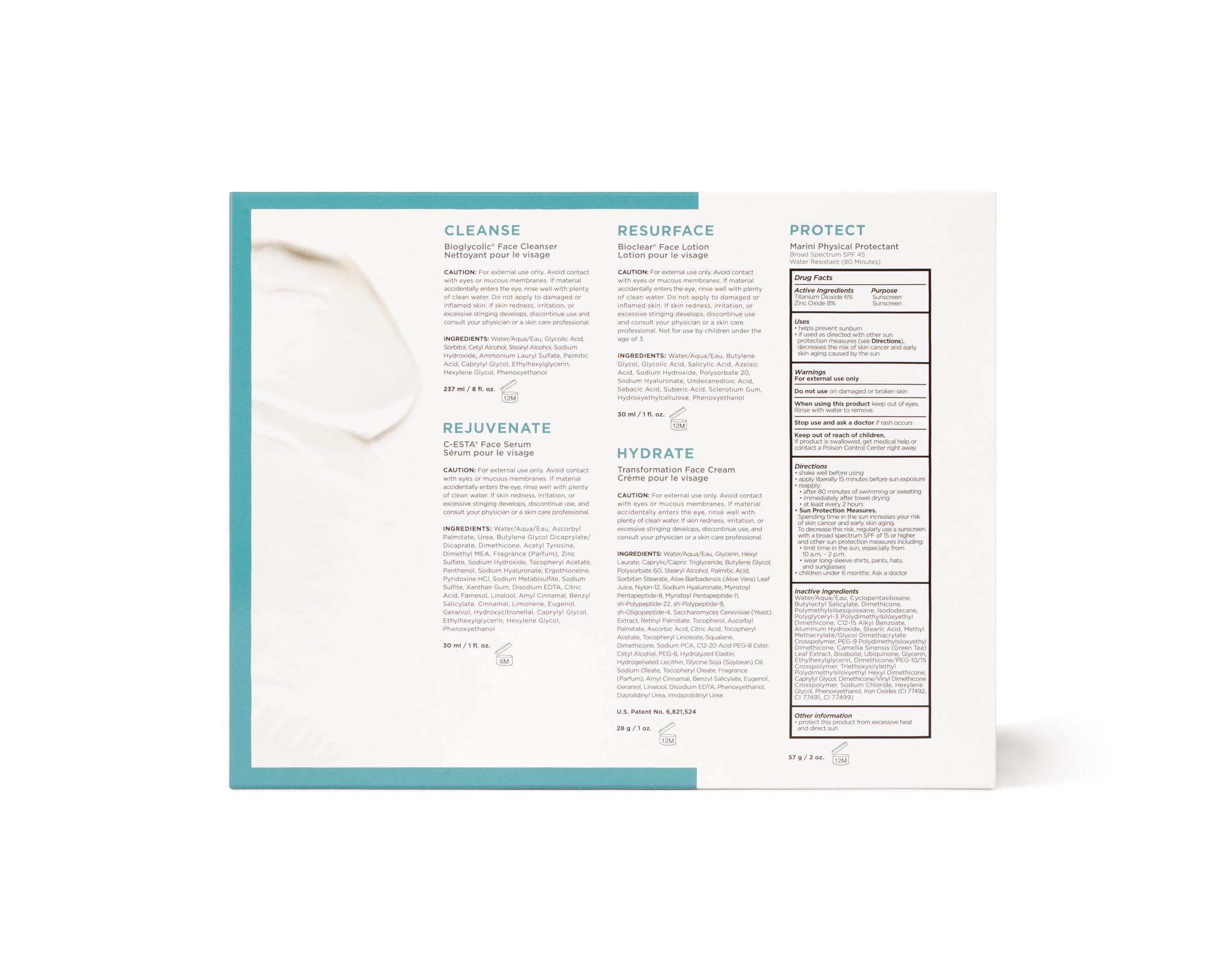 Jan Marini Skin Research Skin Care Management System - Face Care Products with Tinted Daily SPF 45 Sunscreen - Skin Care Kit with Bioglycolic Face Cleanser - Normal/Combo