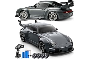 PIWIJOY RC Drift Car, 1:24 Scale Remote Control Vehicle with LED Lights,Drifting Tires＆Two Batteries, Racing Sports Toy Idea Gift for Adults Boys Girls and Kids