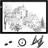 A4 Ultra-Thin Portable LED tracing Light Box Dimmable Brightness LED Art Tracing Pad USB-C Power for Artist Drawing Sketching Animation Stencilling and 5d Diamond Painting (Black, A4)