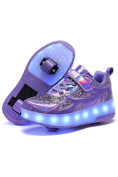 Tennis Patines Zapatillas De Ruedas Unisex Con Luz LED, Carga USB