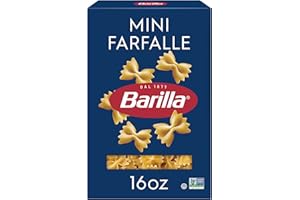 Barilla Mini Farfalle Pasta, 16 oz. Box - Non-GMO, Made with Durum Wheat Semolina - Kosher Certified
