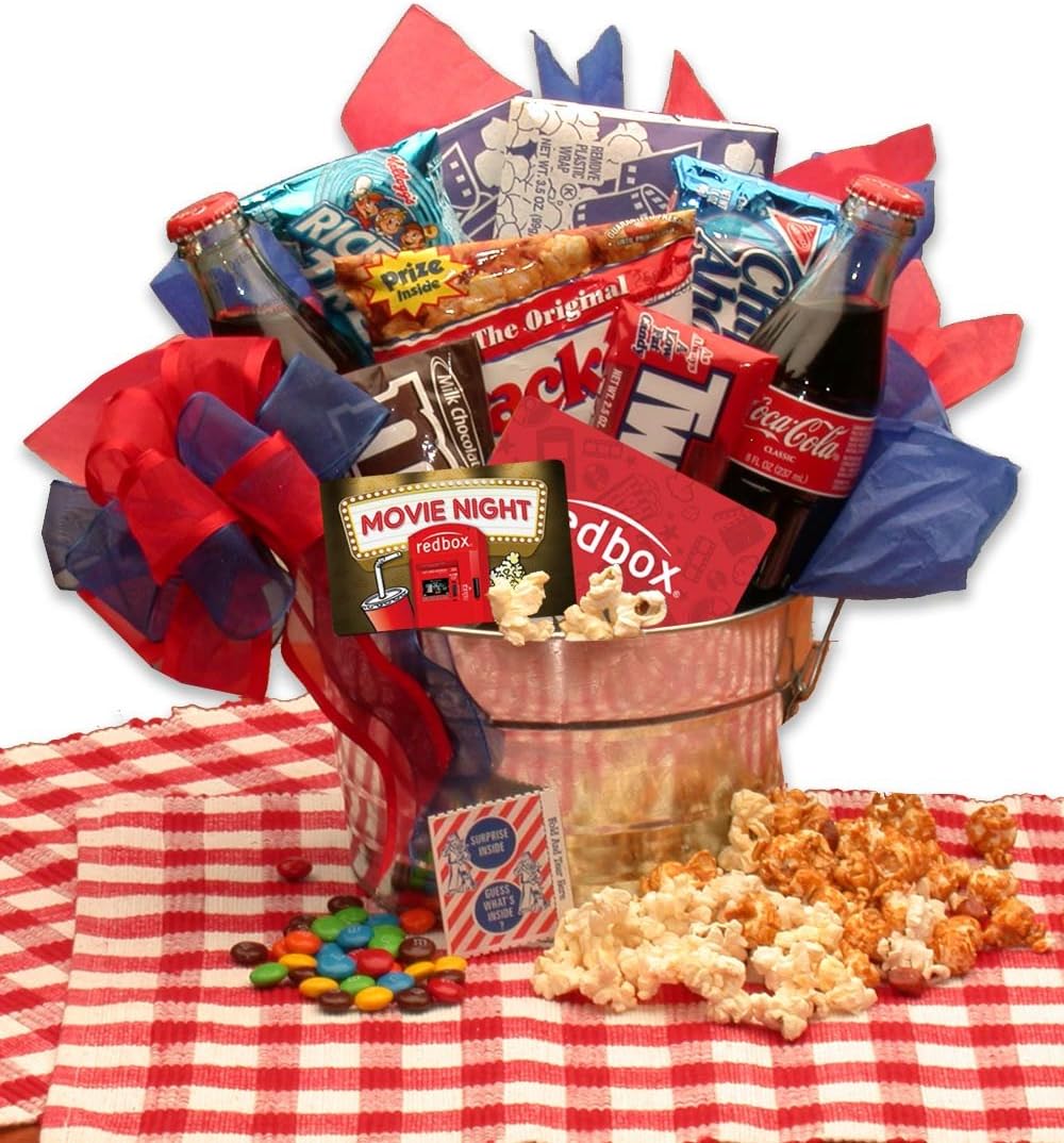 Gift Basket Drop Shipping It's A Movie Night Movie Gift Pail
