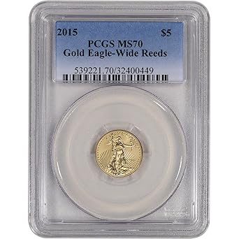 2015 American Gold Eagle 110 Oz Wide Reeds 5 Ms70 Pcgs