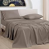 URBANHUT 1000 Thread Count 100% Cotton Queen Size Sheets, Soft & Breathable 4 Piece Bedsheet Set, Luxury Hotel Sheets Sateen Weave, Better Than Egyptian, 16" Elasticized Deep Pocket - Dark Grey