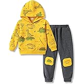 Vitalique Toddler Baby Boy Clothing Sets Little Dinosaur Printed Hoodies & Pants Kids 2pcs Outfits 2025
