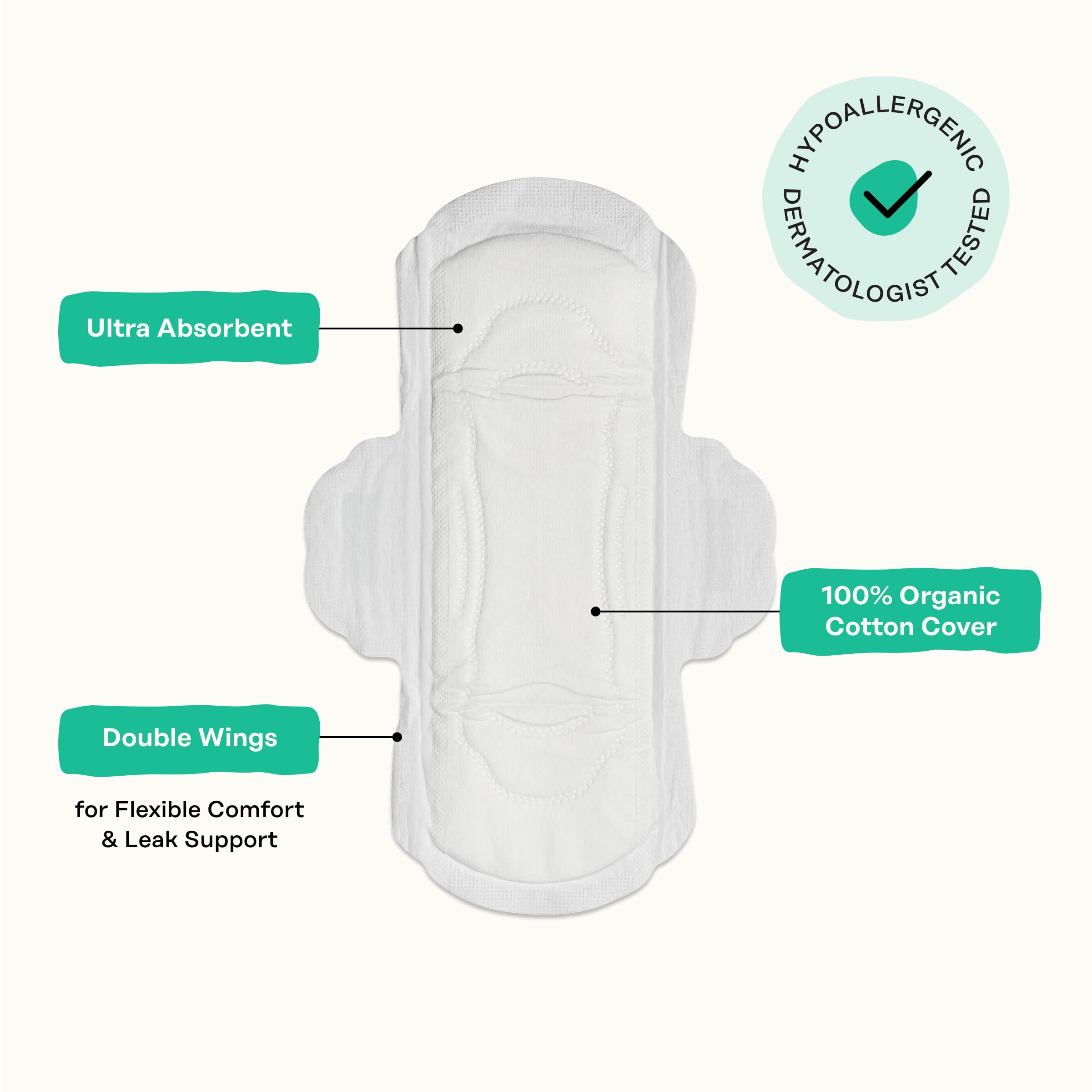 The Honey Pot Company - Herbal Sanitary Pads for Women - Regular Flow w/Wings - Infused w/Essential Oils for Cooling Effect & Organic Cotton Cover - Feminine Care - 20 ct