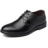 HGUEB Men's Formal Modern Oxford Dress Shoes Business Wedding Work Lace Up Derby Shoes