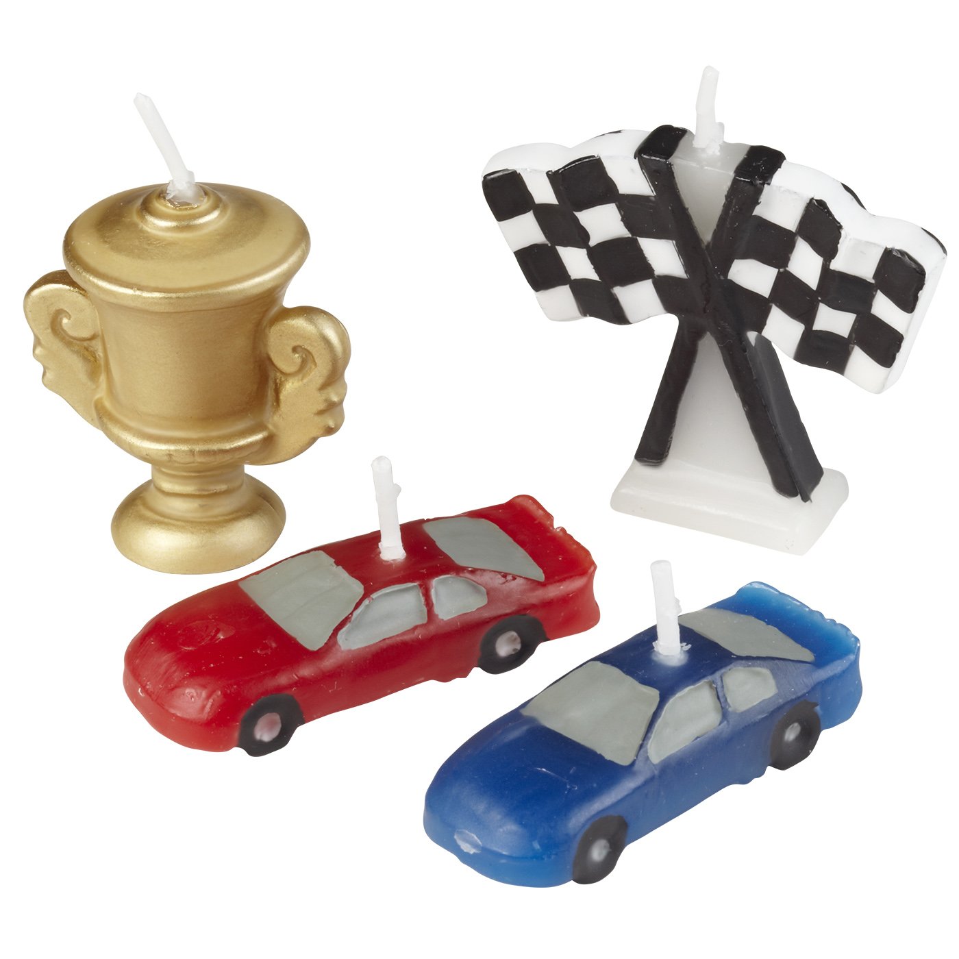 Wilton 28119135 4Piece Race Car Molded Candles WP Ultimate Social