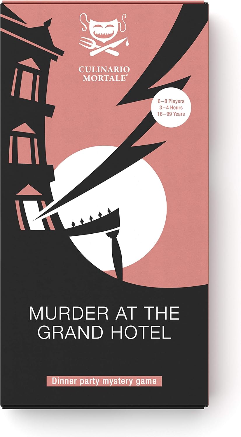 Culinario Mortale Murder at The Grand Hotel, A Modern Murder Mystery Dinner Party Game for 6-8 Players, 400x280cm