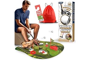 Kaelinda Toilet Golf Game - Gag Gifts Funny Adults, White Elephant Gifts for Adults, Golf Toys for Men Potty Putter Toilet Time Golf Game for Dad Him Husband Birthday Gifts