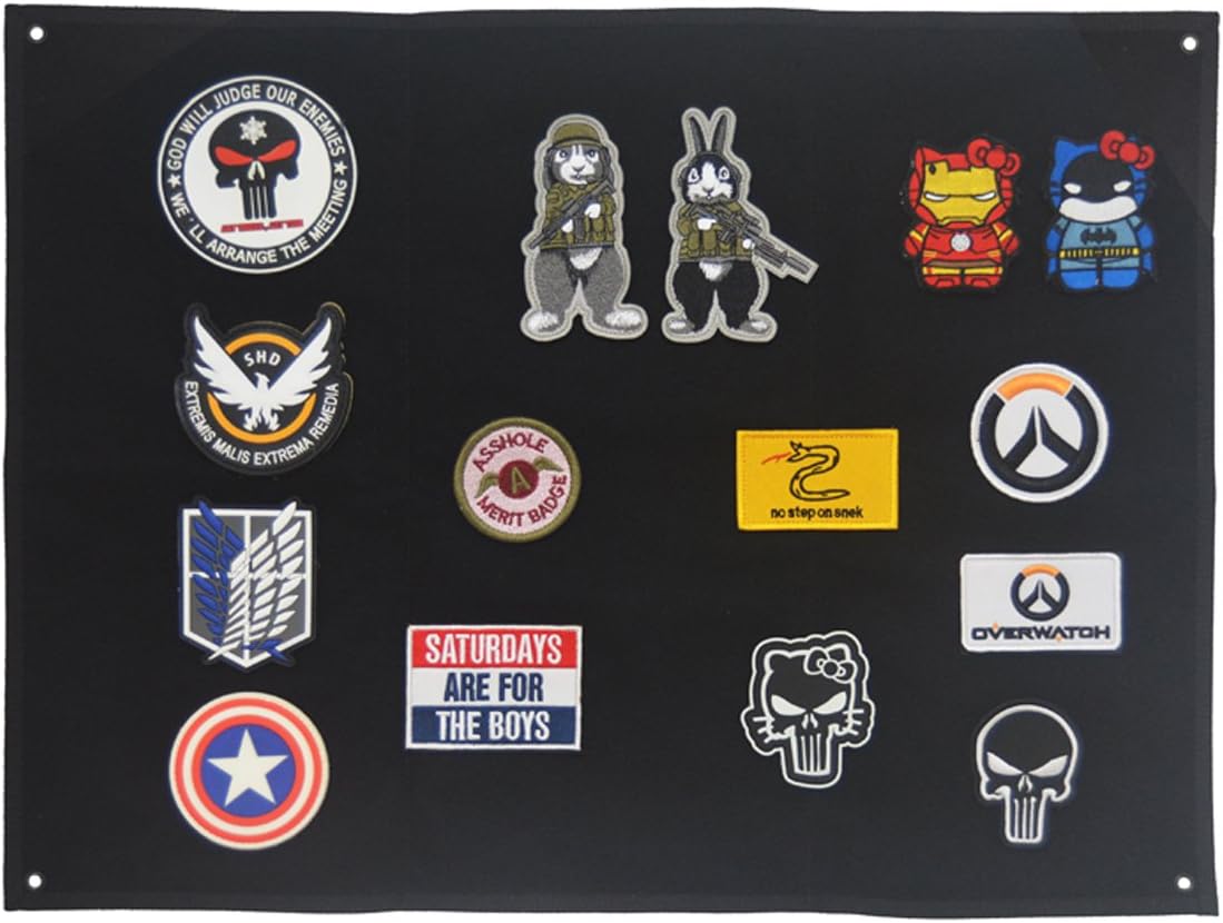 Homiego Moarle Patch Display Board Patch Holder Display Frame for Tactical Airsoft Military Patches (S)