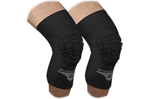 Bucwild Sports Volleyball Knee Pads | Padded Knee Compression Sleeves with Anti-Slip Grip & Flatten-Resistant Cushion | For Basketball, Volleyball, Wrestling & Training – 1 Pair (Black, Medium)