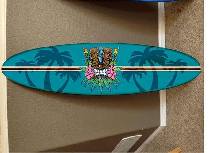 Wall hanging surfboard decor, Hawaiian decor