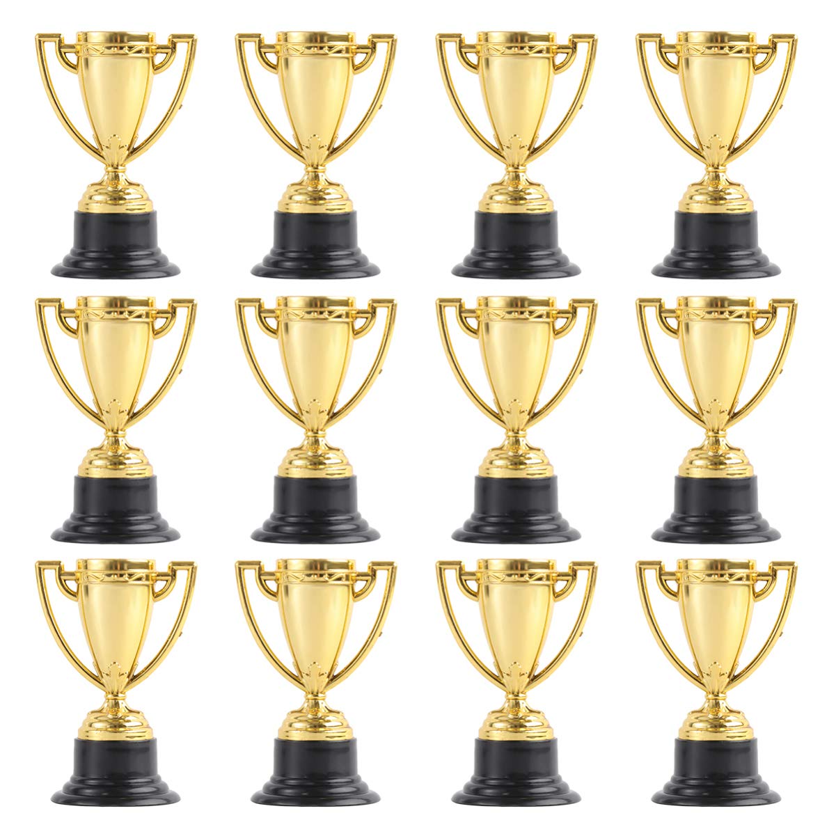 TOYANDONA Mini Trophy for Kids with Base Small Award Prizes for Kindergarten Competitions and Classroom Rewards 6X3X3.3 Inches Plastic Party Game Trophies