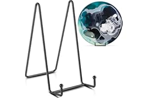 TR-LIFE 3 Pack 8 Inch Large Plate Stands for Display - Plate Holder Display Stand + Metal Frame Holder Stand for Picture, Book, Decorative Plate, Platter, Photo Easel