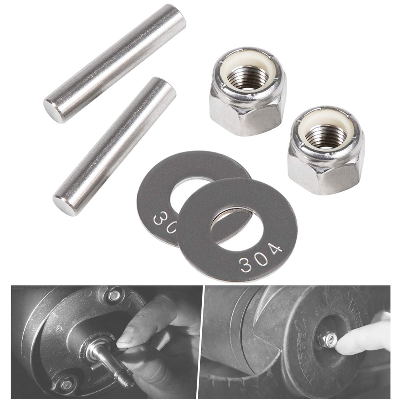 MKP-34 Prop & Nut Kit E Perfectly Fits for Minn Kota Trolling Motor MKP-33 MKP-38 Propellers, Including Prop Nuts & Washers 1865019
