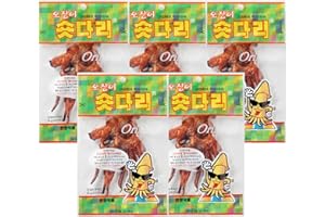 CAINCOSMETIC Korean Dried Squid Legs – Chewy Texture, Sweet & Salty Taste, Perfect Drinking Snack, 0.7oz (20g), Pack of 5