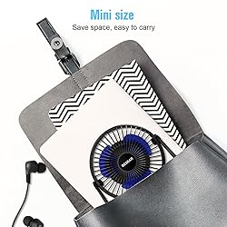 BESKAR USB Small Desk Fan, Portable Fans with 3