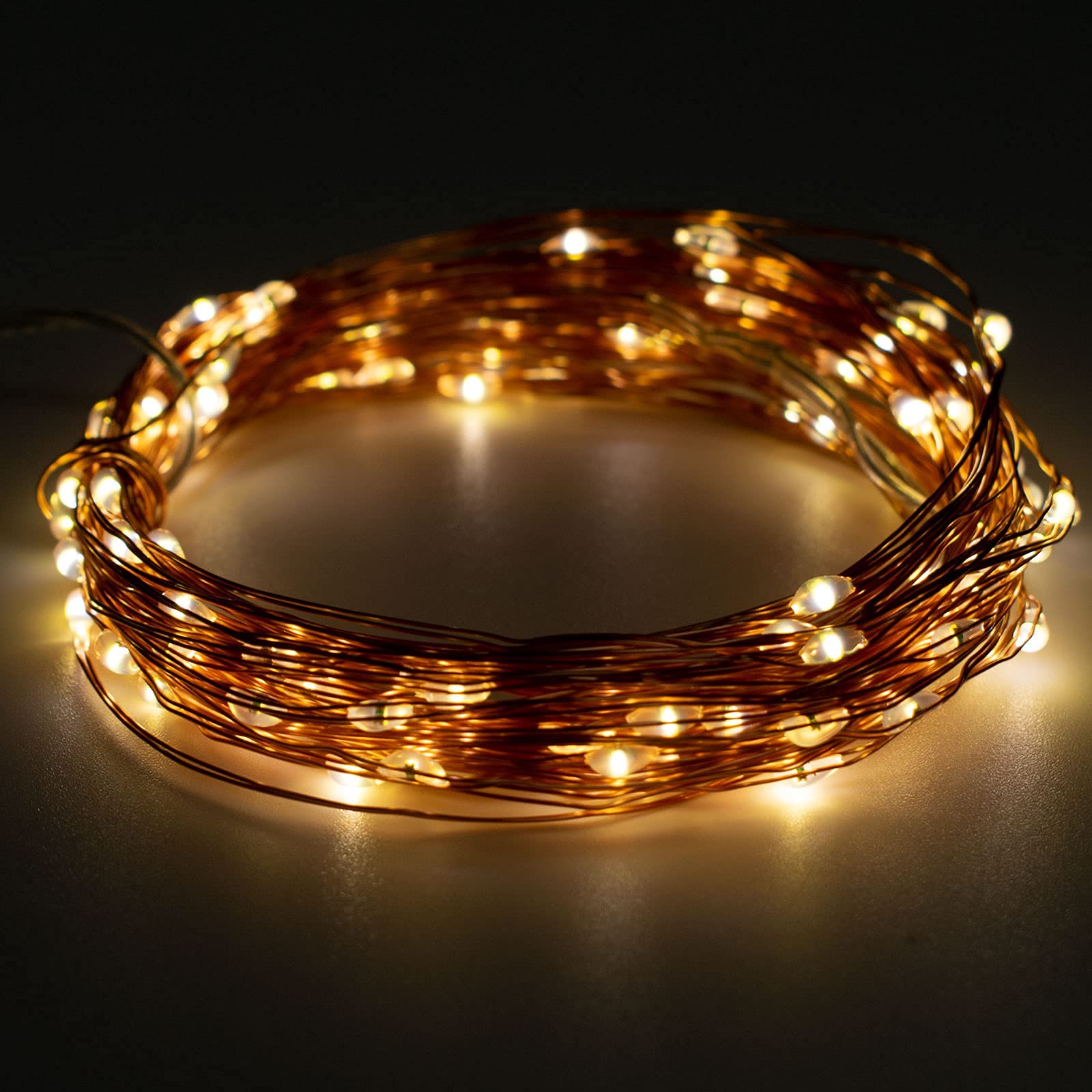 TRIXES USB LED String Christmas Fairy Lights Warm White Lights for Indoor and Outdoor Decoration, Christmas Decorations, Xmas Decorations 2pck Garden Around Windows and More with Remote Controls
