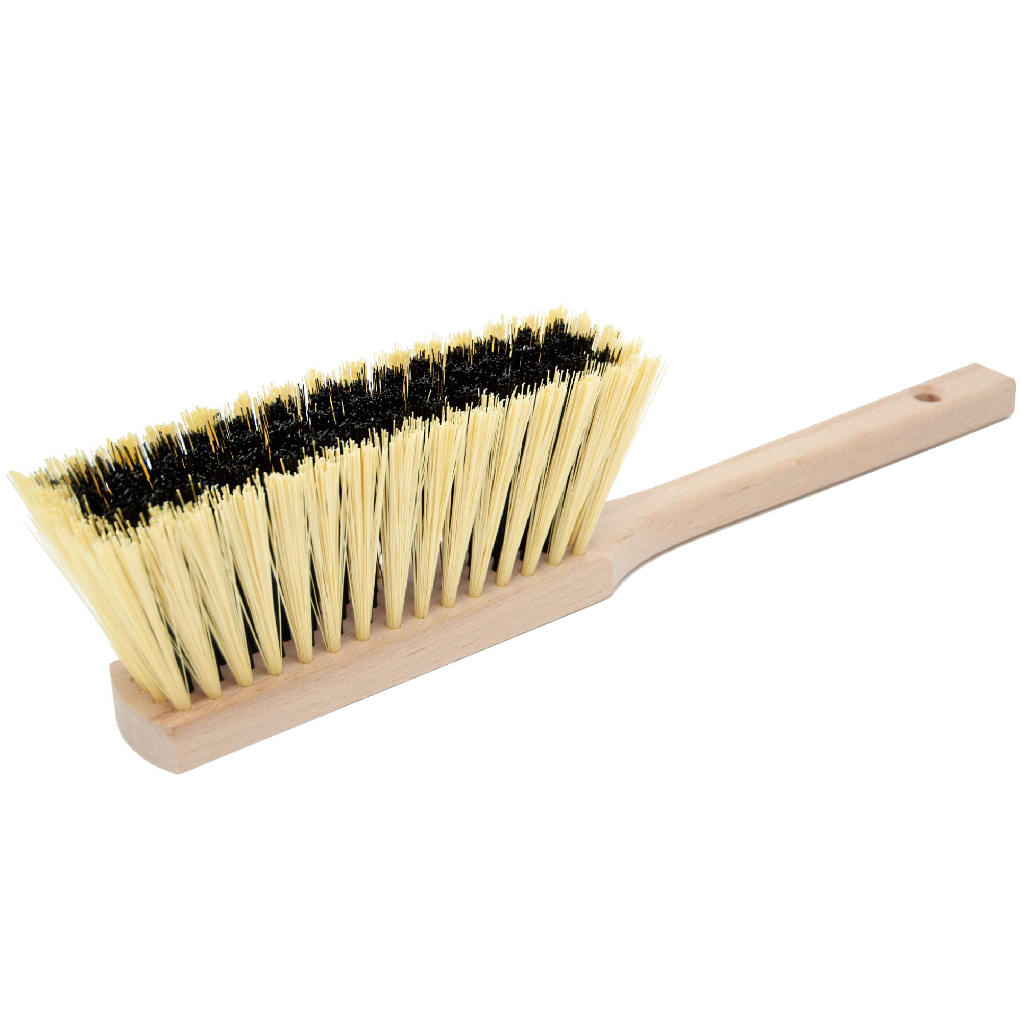 Harrison Greys Long-Handled Multi-Surface Cleaning Brush - Medium Soft Bristle Brush, White, Nylon, Polypropylene Bristles, Beech Handle, Indoor/Outdoor Use, 14.17 Inches x 4 cm x 23 cm