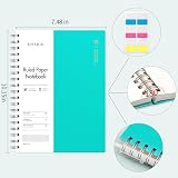 EMSHOI B5 Notebook 300 Pages 150 Sheets Spiral Lined 100gsm LightBlue view 2