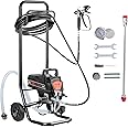 VEVOR Stand Airless Paint Sprayer with Cart, 950W 3000PSI High Efficiency Electric Airless Sprayer, Fine and Even Painting Effect, Paint Sprayers for Home Interior and Exterior Furniture and Fences