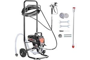 VEVOR Stand Airless Paint Sprayer with Cart, 950W 3000PSI High Efficiency Electric Airless Sprayer, Fine and Even Painting Effect, Paint Sprayers for Home Interior and Exterior Furniture and Fences