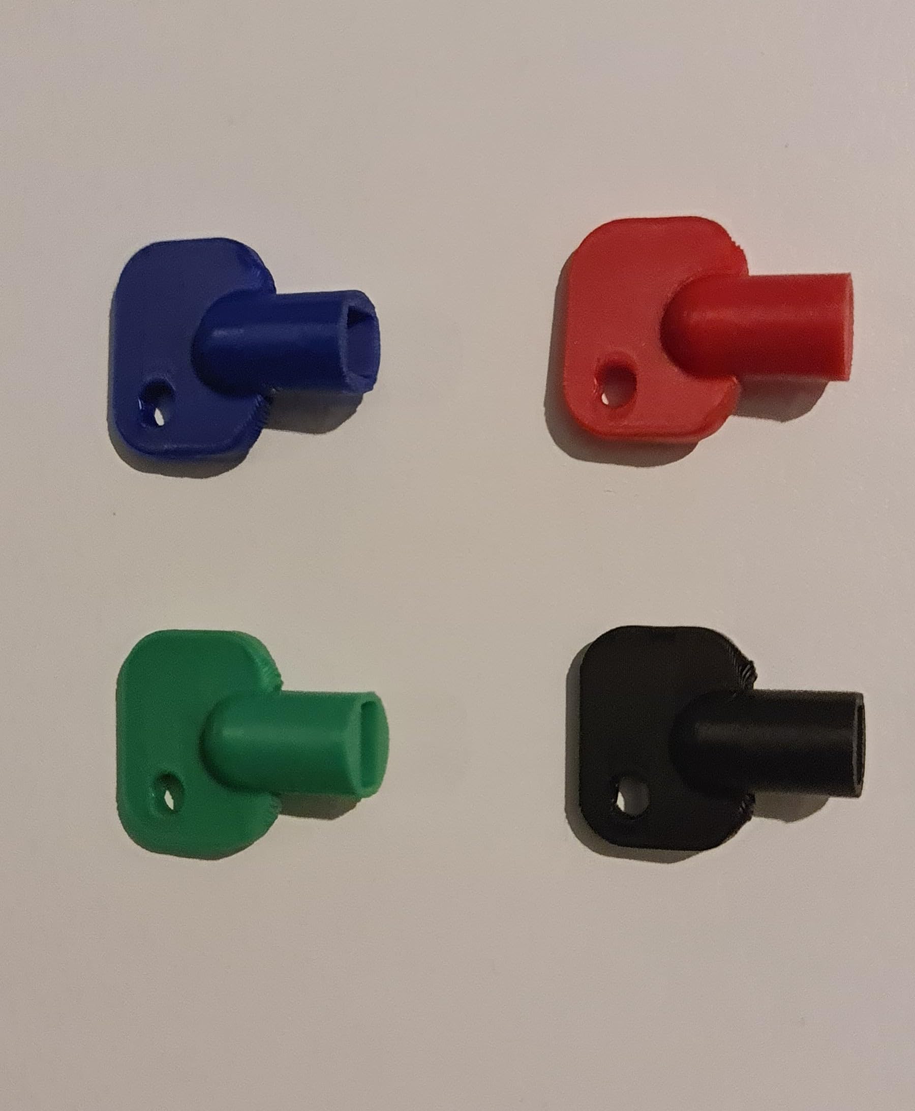 Lockshield Radiator Valve Keys Mixed Sizes | 8x4mm, 7x3mm, 7x4mm and 6x6mm | Myson Matchmate | Microbore Tools | 5-Pack