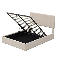 Merax Full Size Upholstered Platform Bed with a