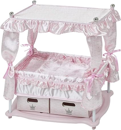 cuna con dosel para muñecas