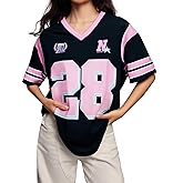 Jersey Shirts for Women Football Fans Tshirt Game Day Graphic Tees Sunday Funday Shirts V Neck Y2k Streetwear Tops