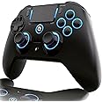 QRD Spark N5 Wireless Controller for PS4 Pro Slim PS3 PS2 Steam Deck PC Windows Mac iOS Android TV Box, Halleffect Gamepad Joystick with 3.5mm Audio Port+Speaker+Mic, Macro N1+N2, Turbo Speed Up