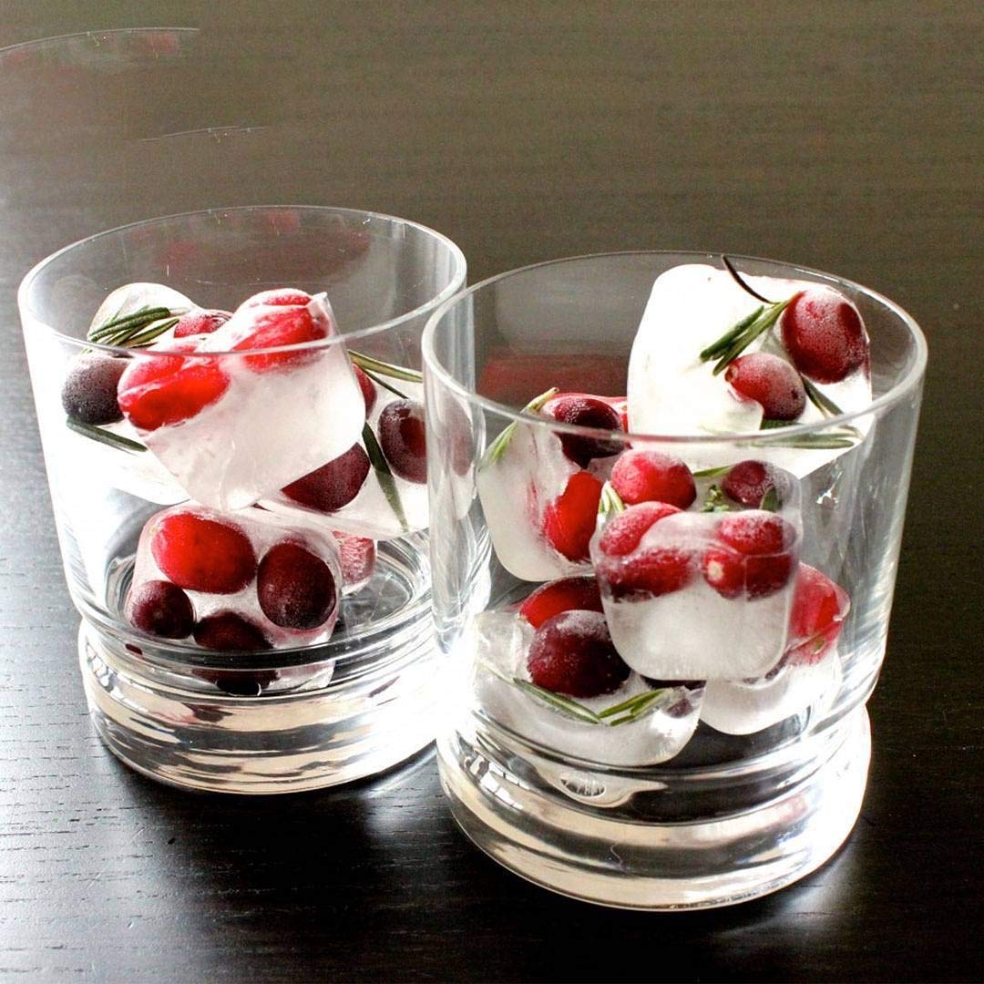 ( Set of 2 with lids) Silicone 20 cavities Ice Ball Ice cube mold DIY Silicone Ice Cube Sphere Tray Mold Mould Round Maker Pudding Jelly Bar Home (Purple)