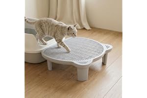 Cat Litter Box Ramp for Self-Cleaning Litter Box, Cat Step Stool with Filter Function, Anti-Tracking & Washable Easy Clean fo