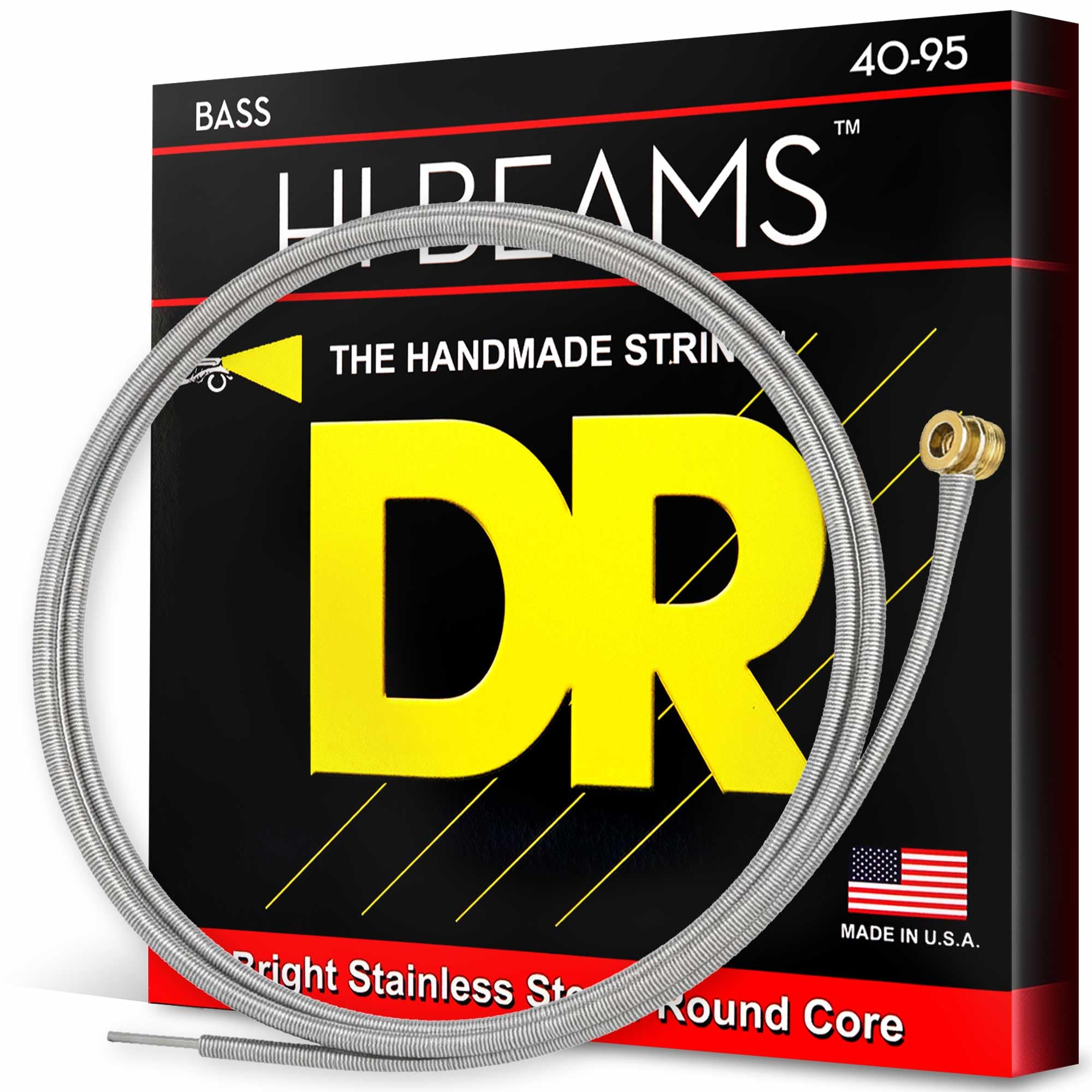 DR Strings HI-BEAM™ - Stainless Steel Bass Strings: Extra Light 40-95