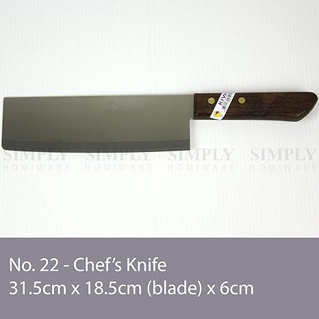 Kiwi Kochmesser mit Holzgriff 31,5cm aus Stahl Messer [#22]